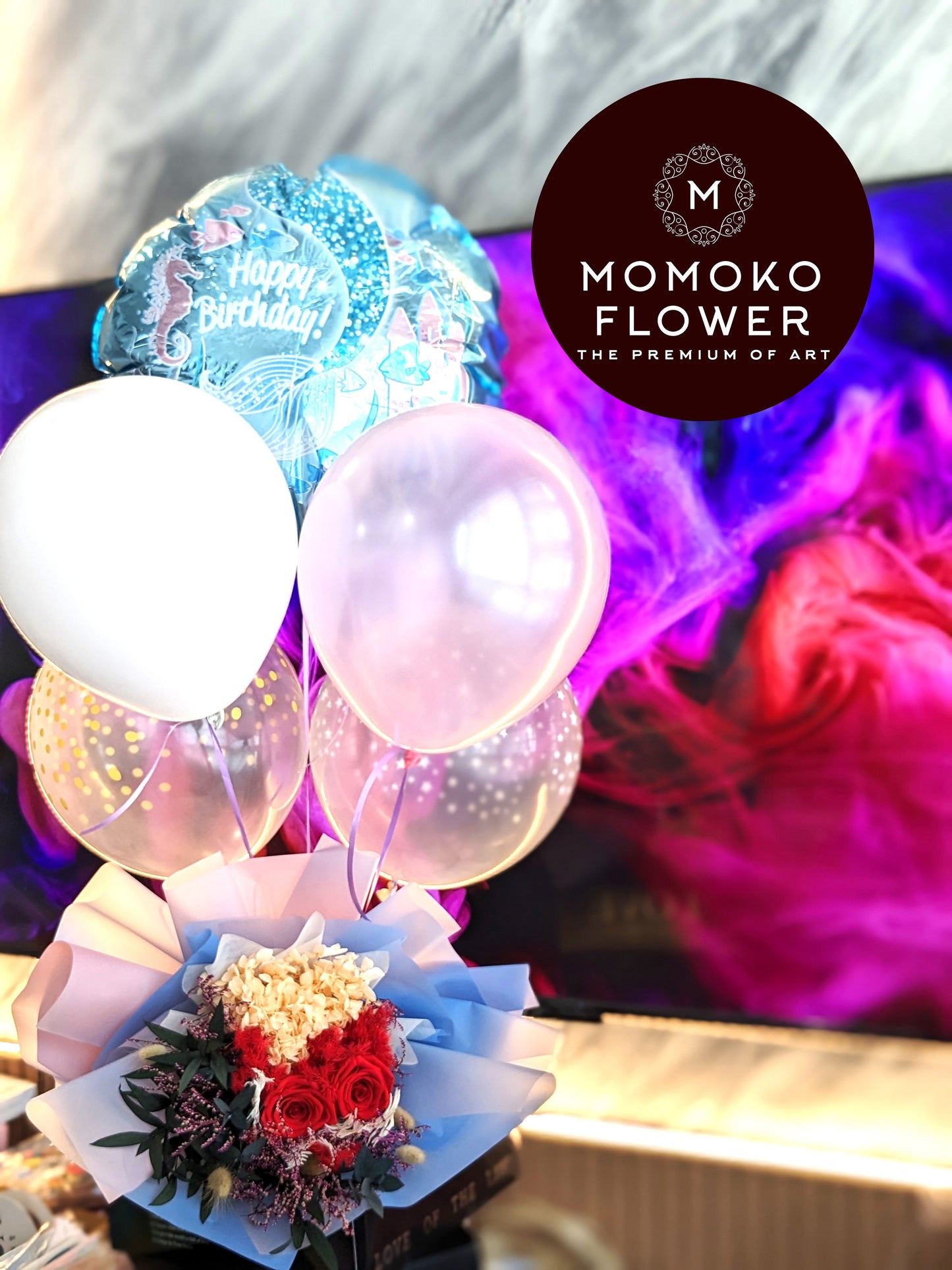 Momoko Magical Rose and Helium Balloon Set