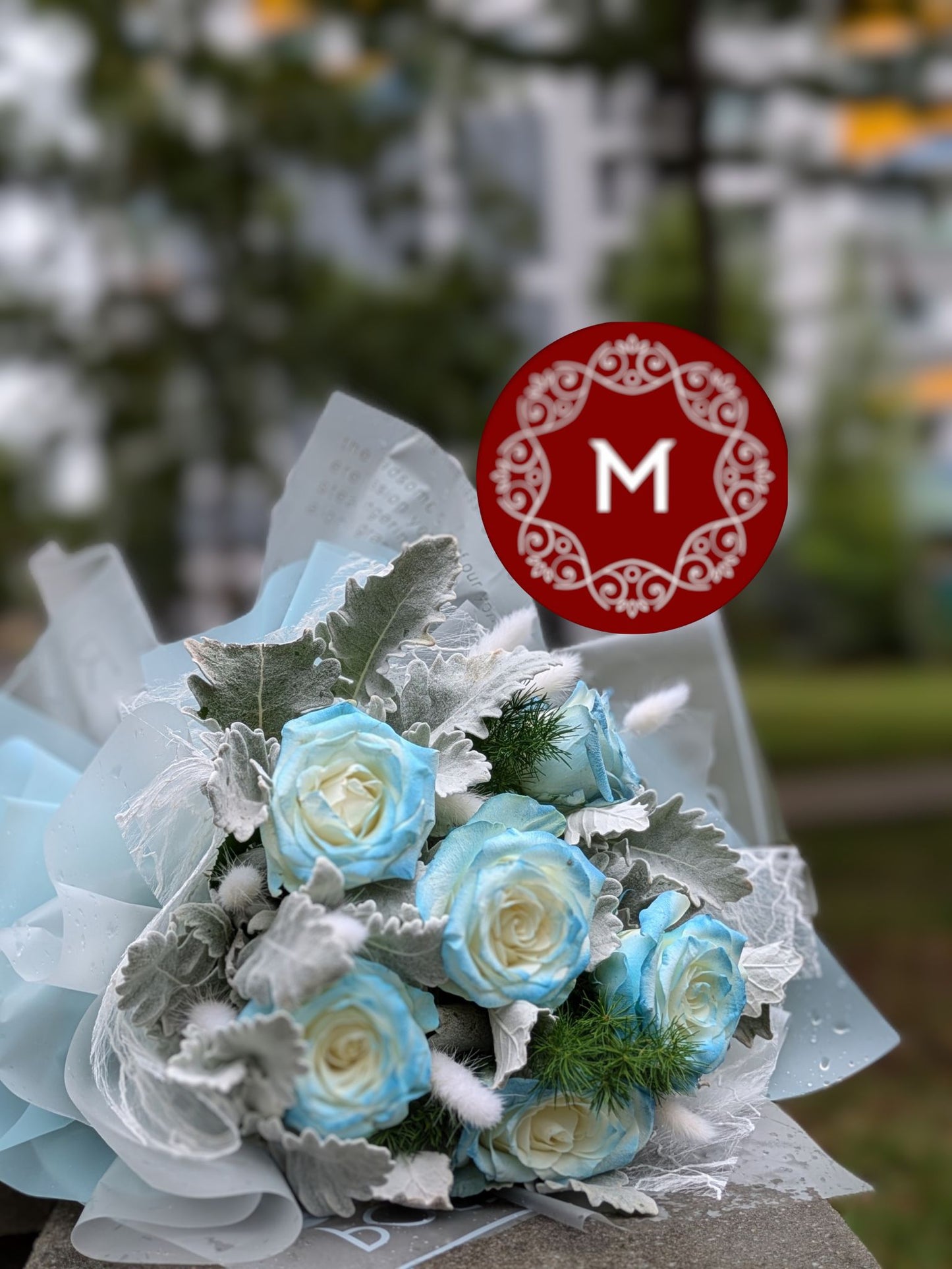 Frozen Blue Flower Bouquet