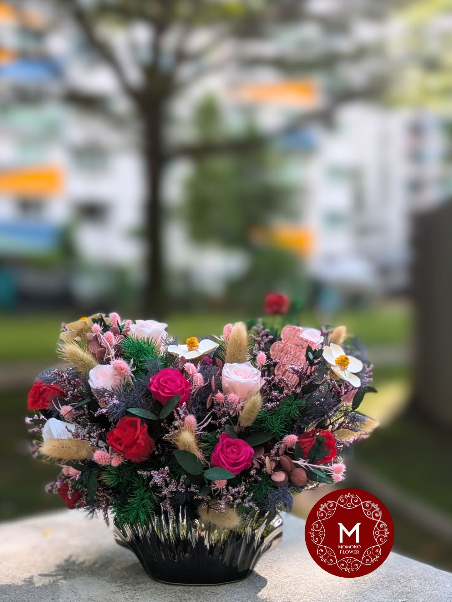 Momoko Mother's Black Pearl Flower Arrangement