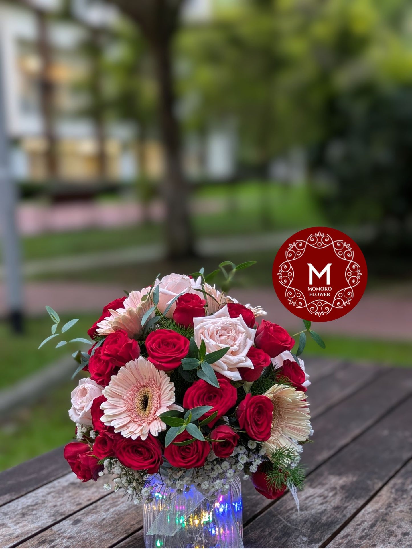 Momoko Flower Nordic Red Bloom
