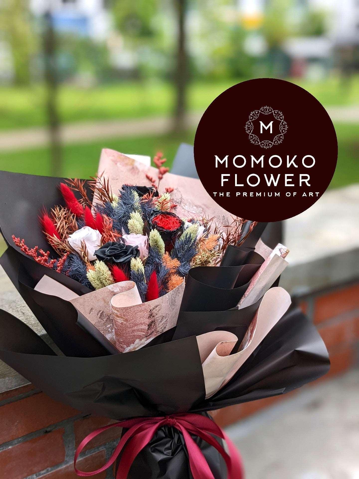 Momoko Black Fairytale Rose Flowers Bouquet - Momoko Flower