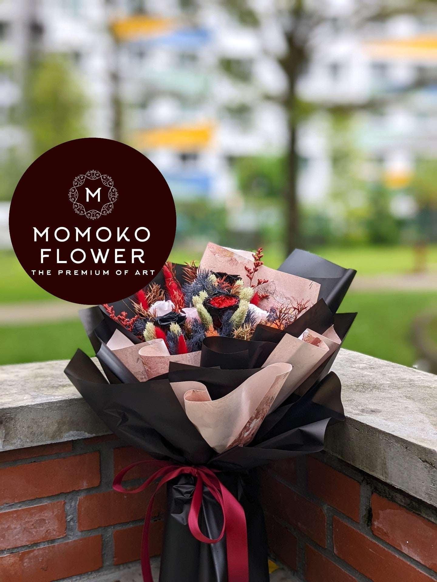 Momoko Black Fairytale Rose Flowers Bouquet - Momoko Flower