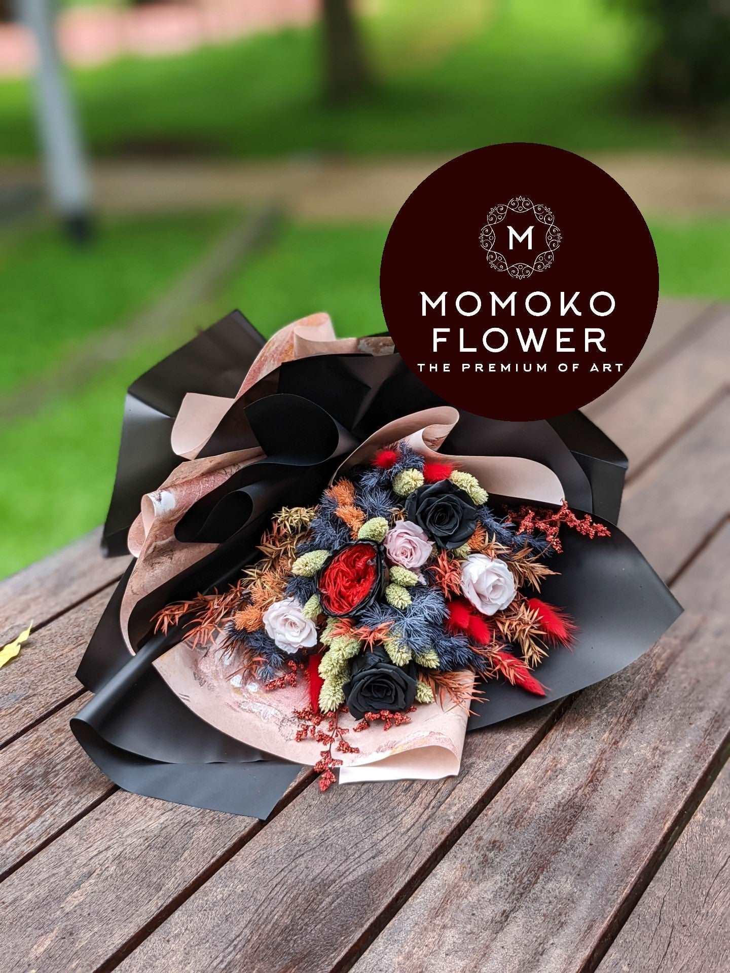 Momoko Black Fairytale Rose Flowers Bouquet - Momoko Flower