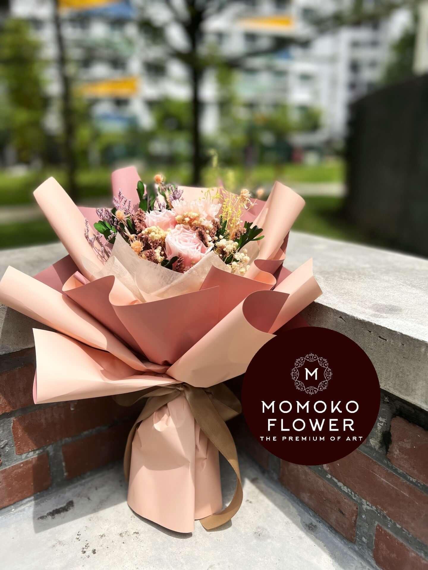 Momoko Iris Rose Flowers Bouquet - Momoko Flower