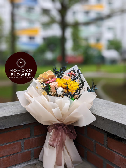 Momoko Sunshine Sunflower Flower Bouquet