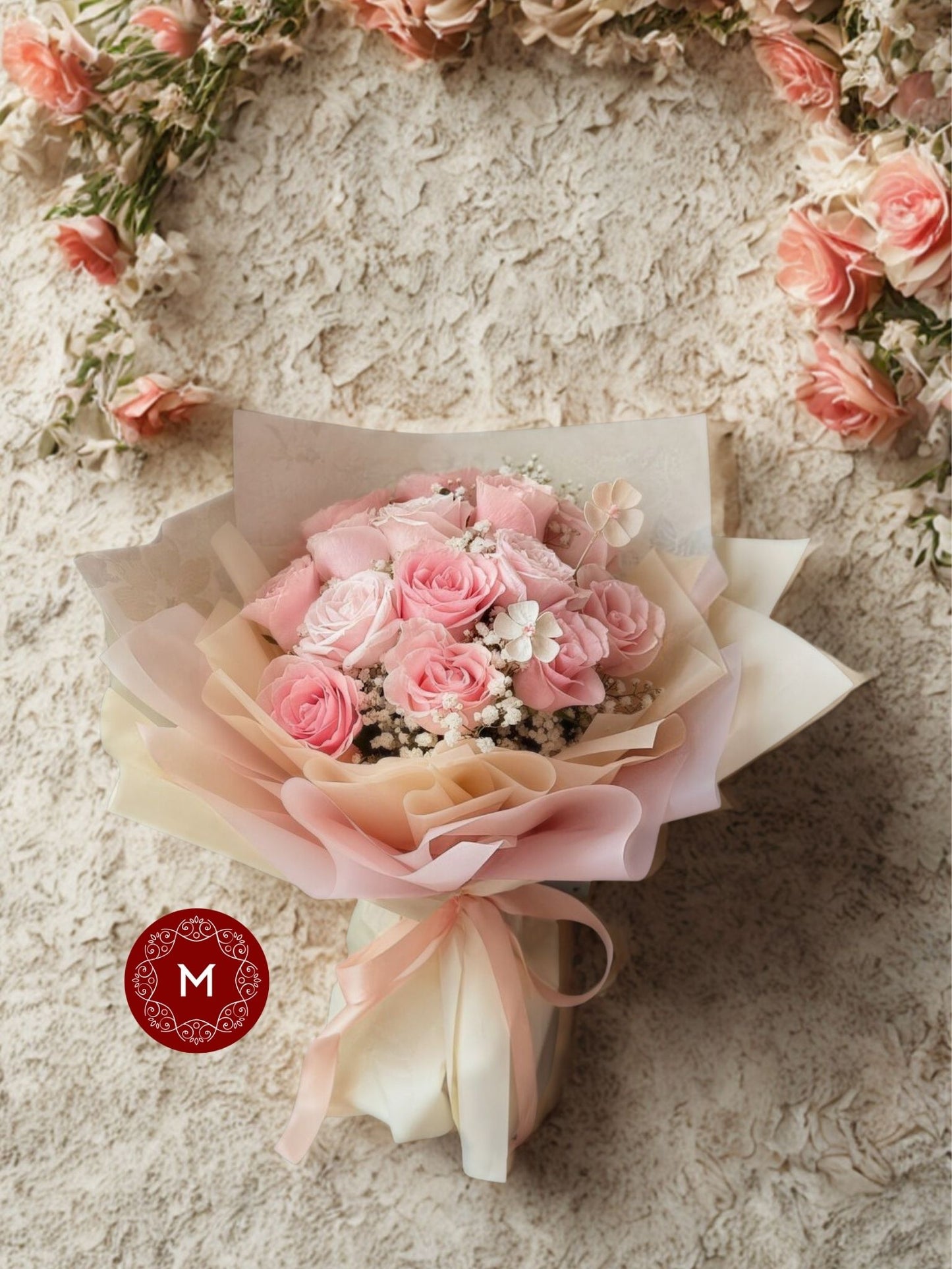 Momoko Flower Dusty Nude Flower Bouquet