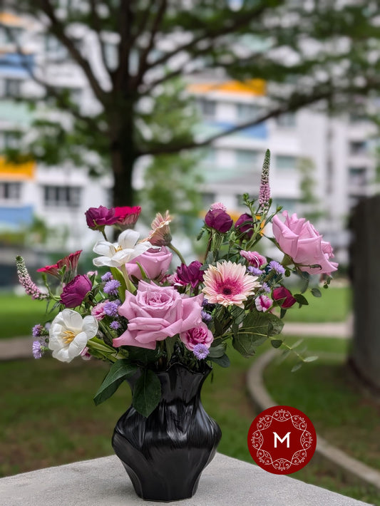 Momoko Beauty in Noir Flower Arrangement