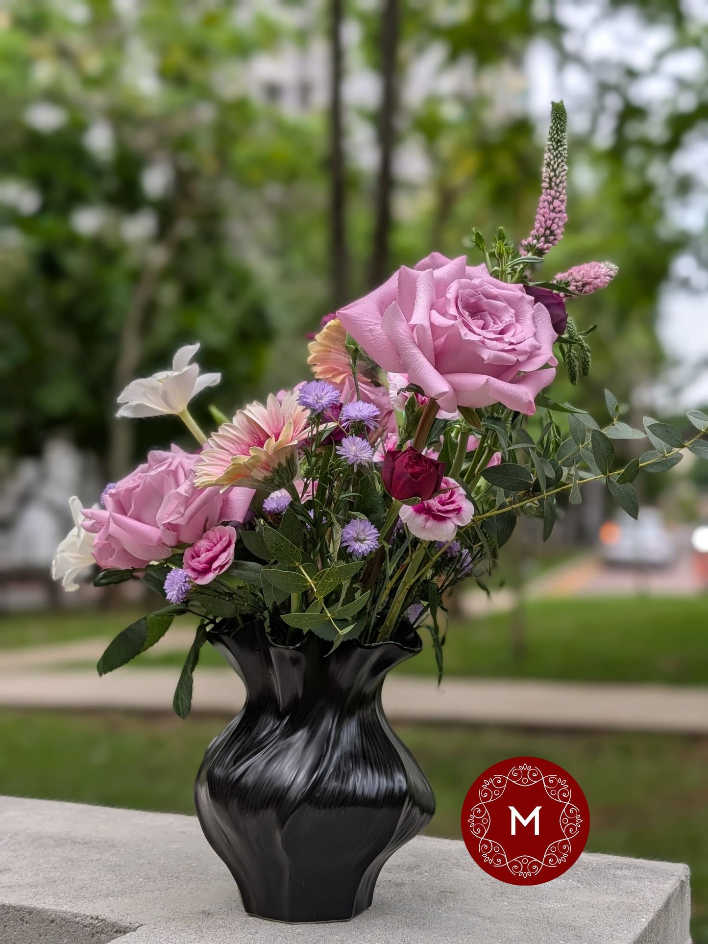 Momoko Beauty in Noir Flower Arrangement