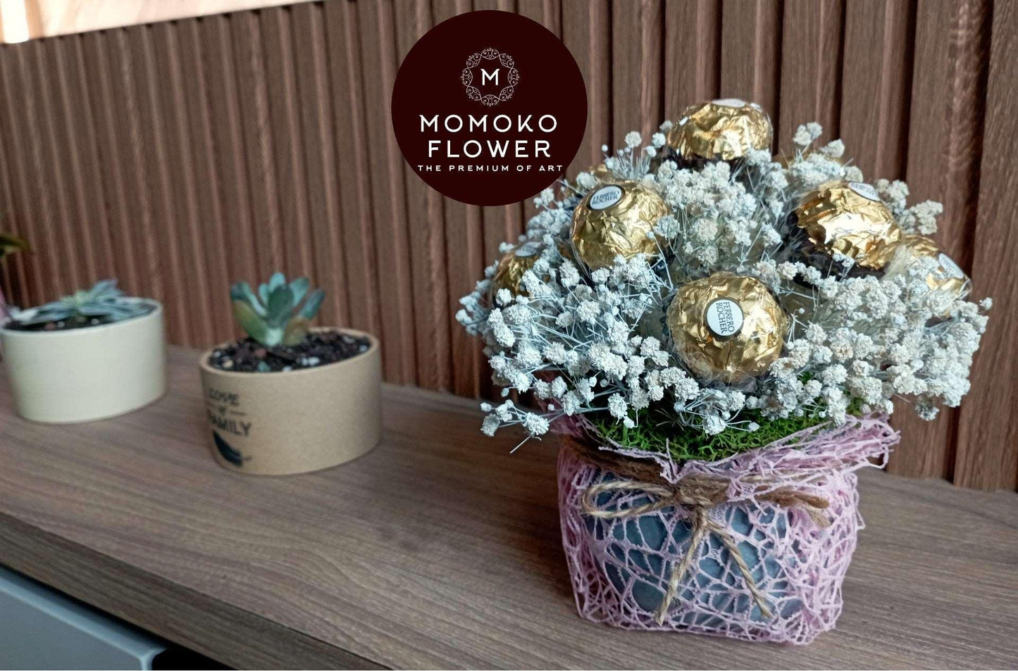 Momoko Babybreath and Chocolate Arrangement - Momoko Flower