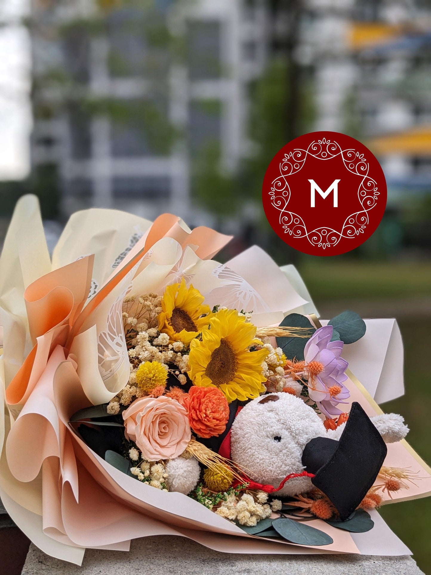 Momoko Graduation Sunshine Flower Bouquet - Momoko Flower