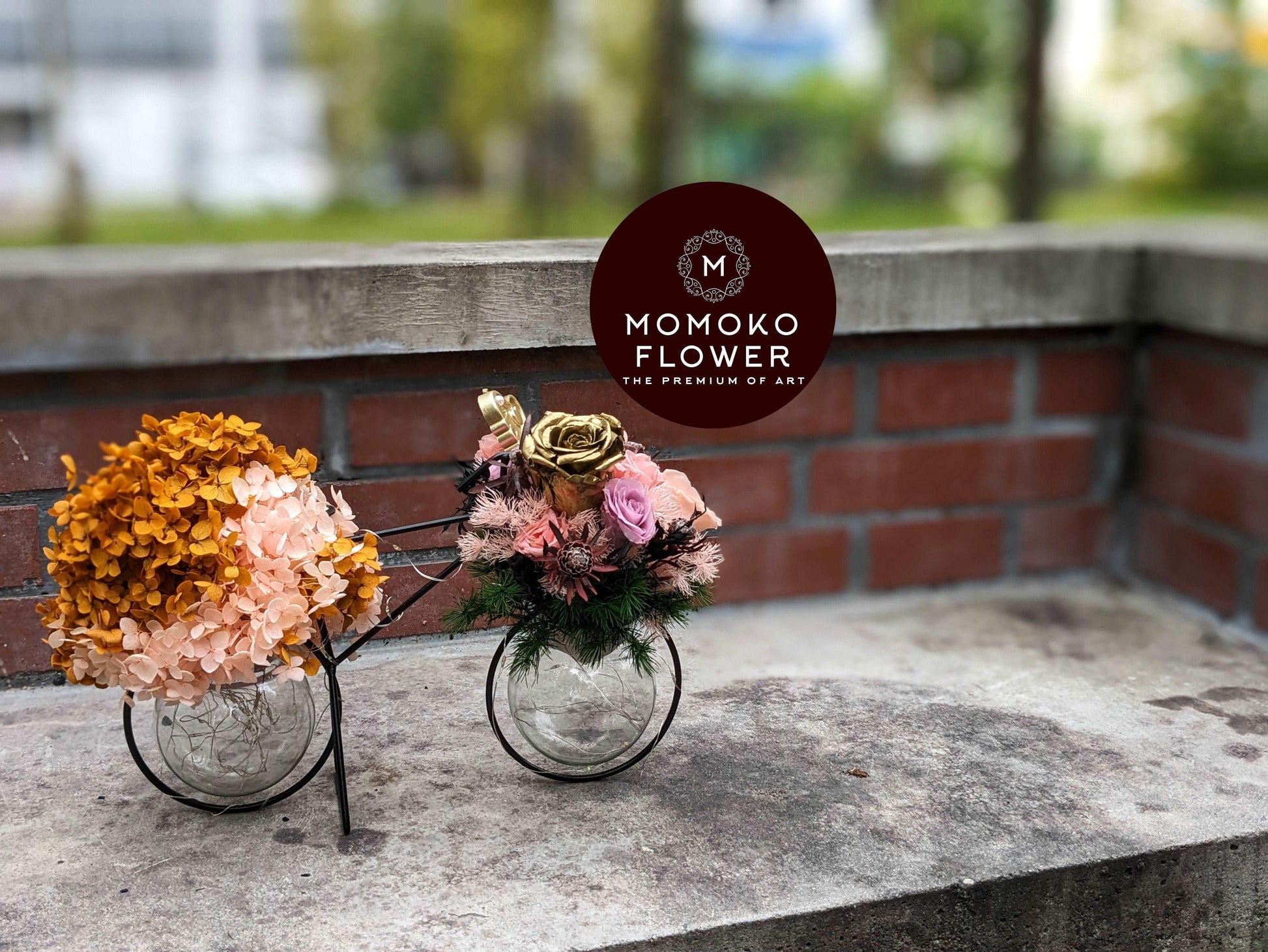 Momoko Love on Two Wheels Flower Arrangement - Momoko Flower