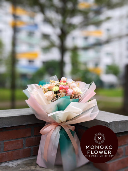 Momoko Rainfall Rainbow Flower Bouquet - Momoko Flower