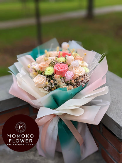 Momoko Rainfall Rainbow Flower Bouquet - Momoko Flower