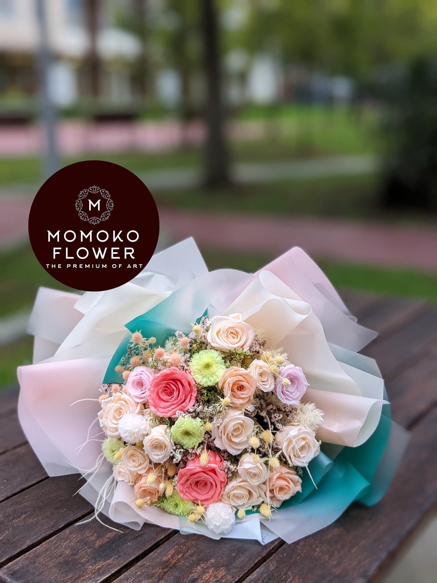 Momoko Rainfall Rainbow Flower Bouquet - Momoko Flower