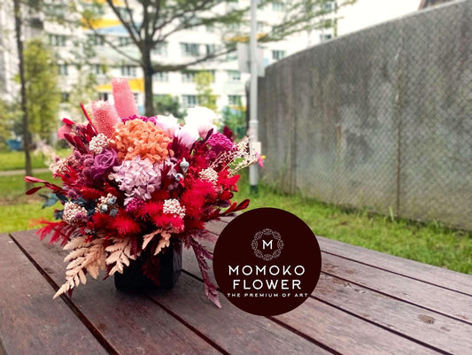 Momoko Red Romance Flower Arrangement - Momoko Flower