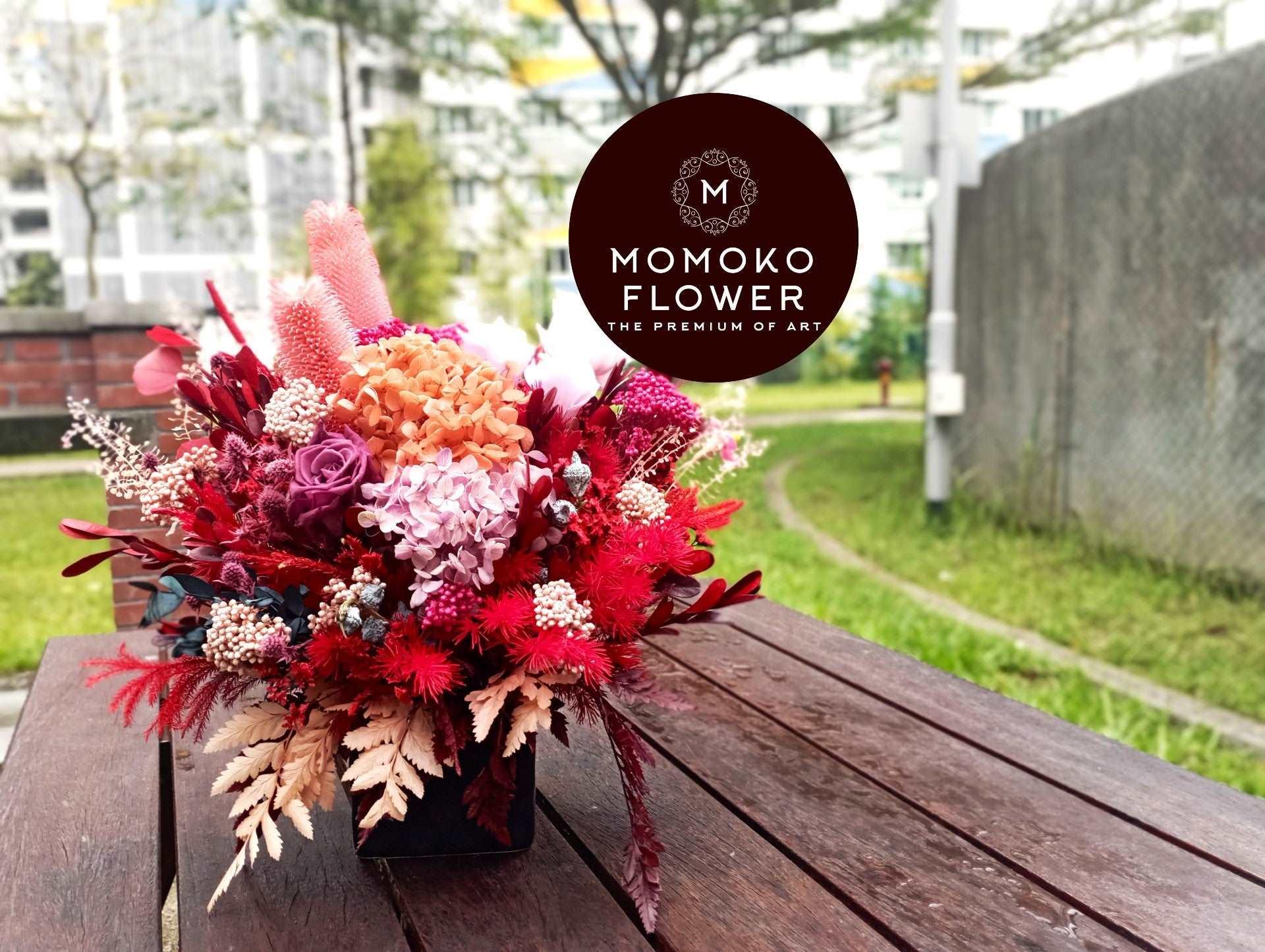 Momoko Red Romance Flower Arrangement - Momoko Flower