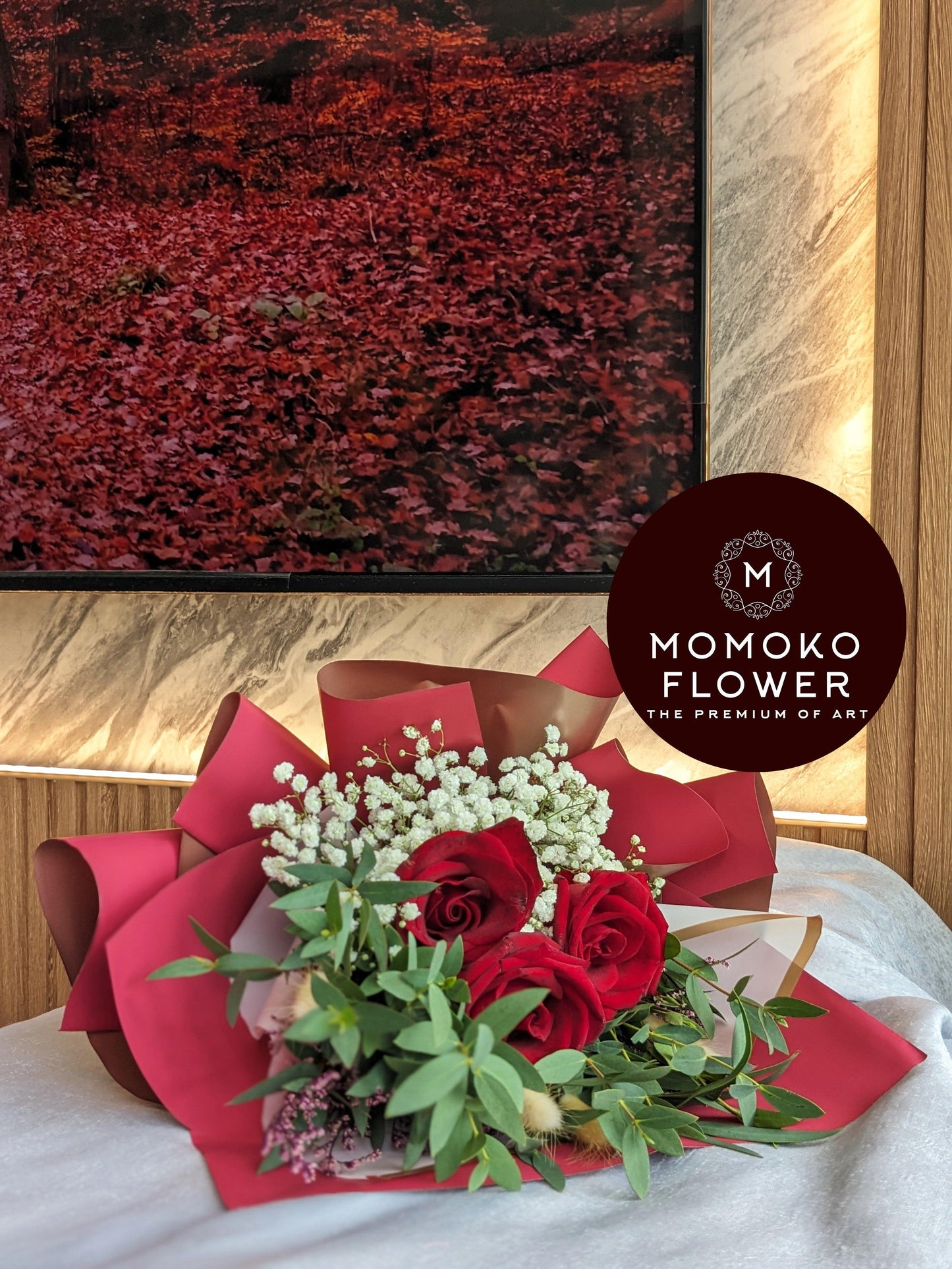 Momoko Romantic Red Flower Bouquet - Momoko Flower