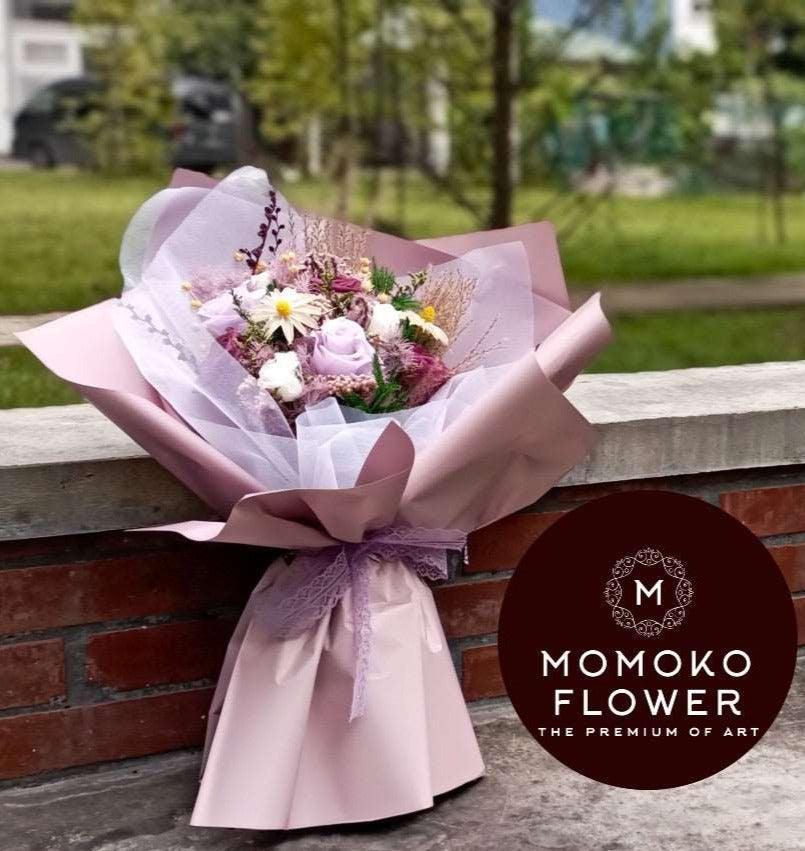 Momoko Serenade Purple Flowers Bouquet - Momoko Flower