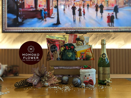 Momoko Sparkling Xmas Hamper Arrangement - Momoko Flower