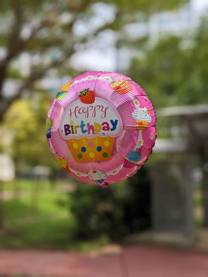 Momoko Happy Birthday Cake Helium Balloon - Momoko Flower